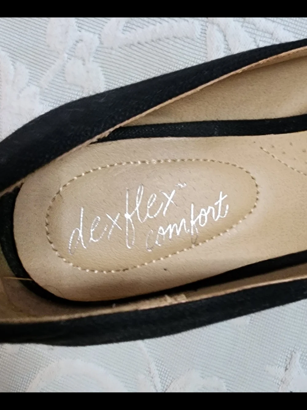 dexflex comfort Black Bow Open Toe Heels